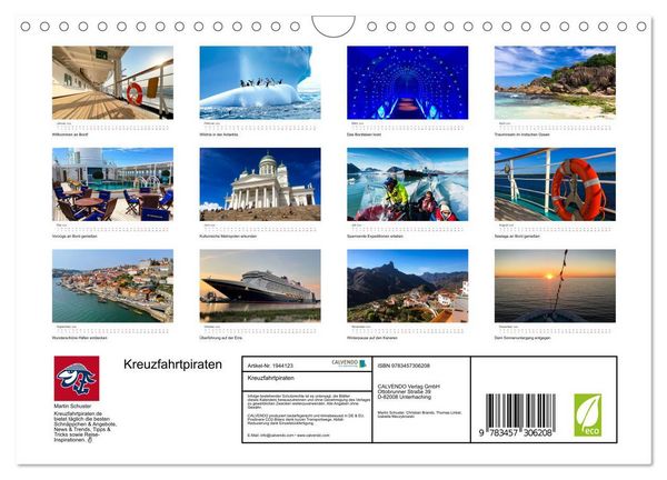 Produktbild: Kreuzfahrtpiraten (Wandkalender 2026 DIN A4 quer), CALVENDO Monatskalender