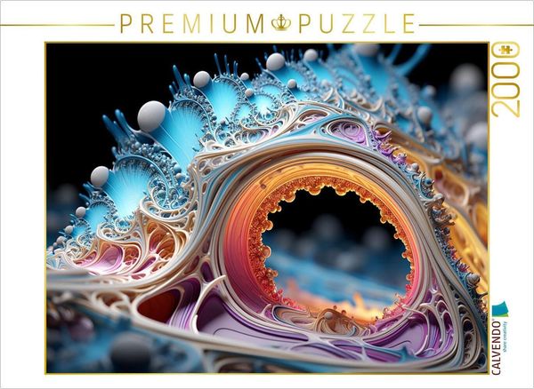 CALVENDO Puzzle Mandelbrot Fraktal in 3D | 2000 Teile Lege-Größe 90x67cm Foto-Puzzle für glückliche Stunden