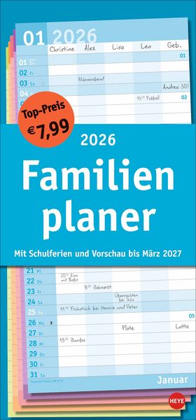 Produktbild: Basic Familienplaner 2026