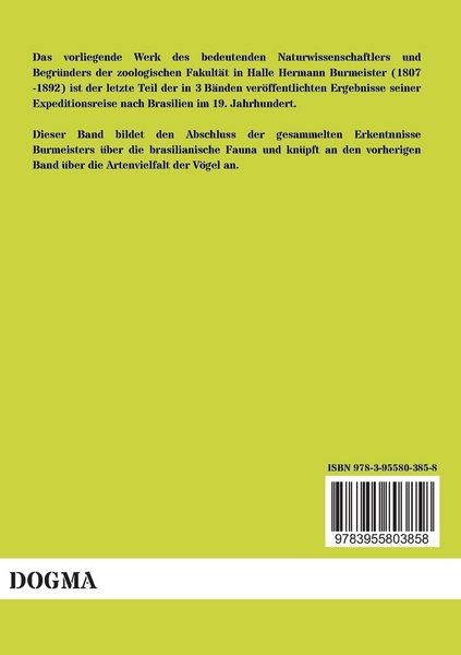 Produktbild: Systematische &Uuml;bersicht der Tiere Brasiliens
