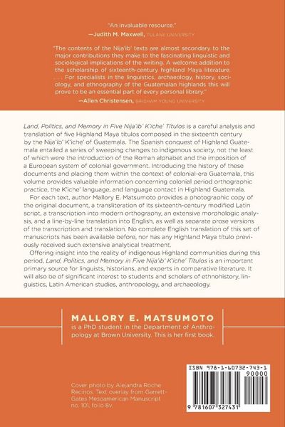 Produktbild: Land, Politics, and Memory in Five Nija'ib' K'iche' T&iacute;tulos