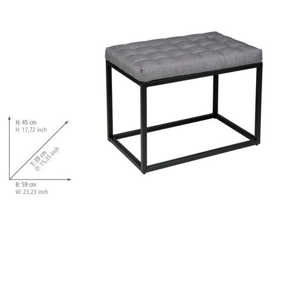 Produktbild: Bank mit Polster Mod. Amandola, 59 x 45,5 x 39 cm, belastbar bis zu 120 kg