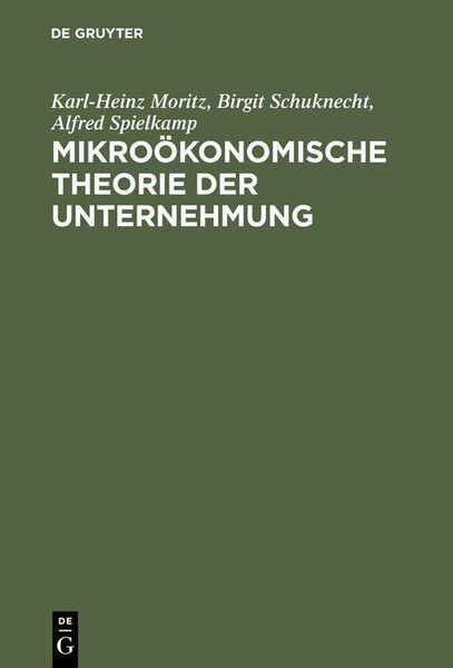 Produktbild: Mikro&ouml;konomische Theorie der Unternehmung