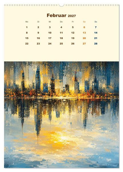Produktbild: Upside Down Gem&auml;lde - Gespiegelte Landschaften (hochwertiger Premium Wandkalender 2027 DIN A2 hoch), Kunstdruck in Hochglanz