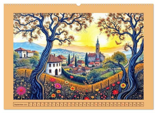 Produktbild: Topografie der Fantasie (hochwertiger Premium Wandkalender 2027 DIN A2 quer), Kunstdruck in Hochglanz