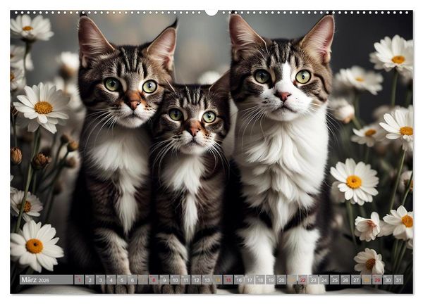 Produktbild: Hier kommt Mietzi (hochwertiger Premium Wandkalender 2026 DIN A2 quer), Kunstdruck in Hochglanz