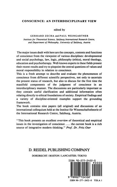 Produktbild: Conscience: An Interdisciplinary View