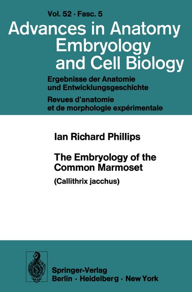 Produktbild: The Embryology of the Common Marmoset