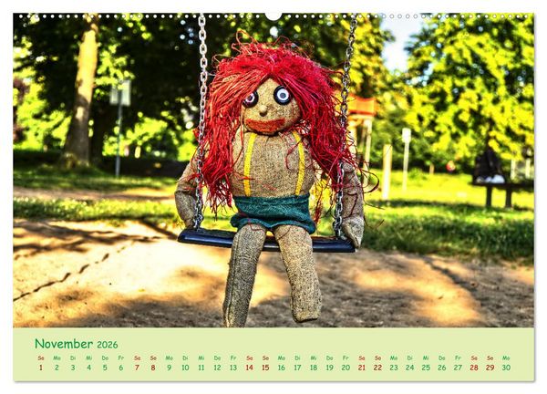 Produktbild: Mein Name ist Jute, wir sind auf dem Spielplatz (hochwertiger Premium Wandkalender 2026 DIN A2 quer), Kunstdruck in Hochglanz