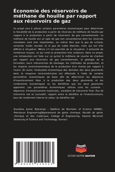 Produktbild: &Eacute;conomie des r&eacute;servoirs de m&eacute;thane de houille par rapport aux r&eacute;servoirs de gaz