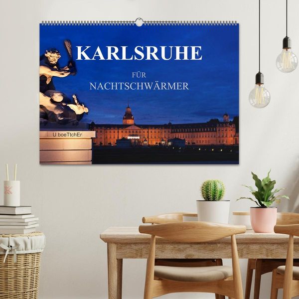 Produktbild: KARLSRUHE F&Uuml;R NACHTSCHW&Auml;RMER (Wandkalender 2026 DIN A2 quer), CALVENDO Monatskalender