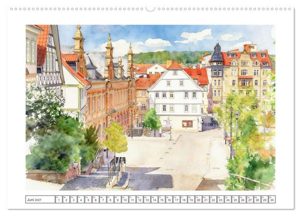 Produktbild: Historische Altst&auml;dte in Th&uuml;ringen (hochwertiger Premium Wandkalender 2027 DIN A2 quer), Kunstdruck in Hochglanz