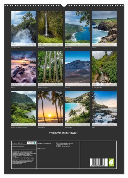 Produktbild: Willkommen in Hawai'i (hochwertiger Premium Wandkalender 2027 DIN A2 hoch), Kunstdruck in Hochglanz