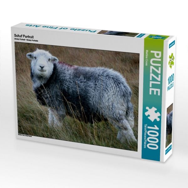 CALVENDO Puzzle Schaf Portrait | 1000 Teile Lege-Größe 64x48cm Foto-Puzzle für glückliche Stunden