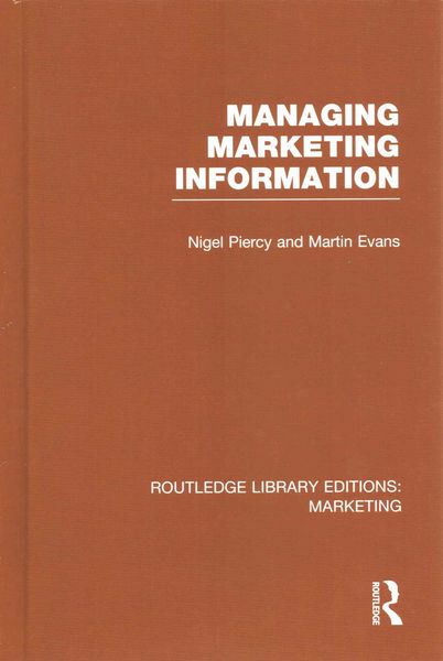 Produktbild: Managing Marketing Information (RLE Marketing)