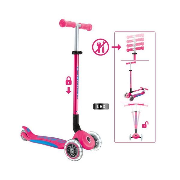 Produktbild: GLOBBER PRIMO FOLDABLE PLUS LIGHTS pink-