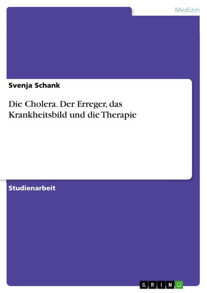 Produktbild: Die Cholera