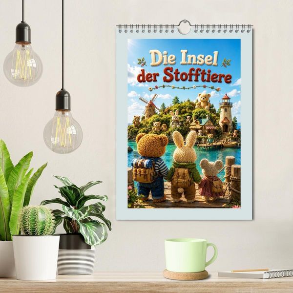 Produktbild: Die Insel der Stofftiere (Wandkalender 2027 DIN A4 hoch), CALVENDO Monatskalender