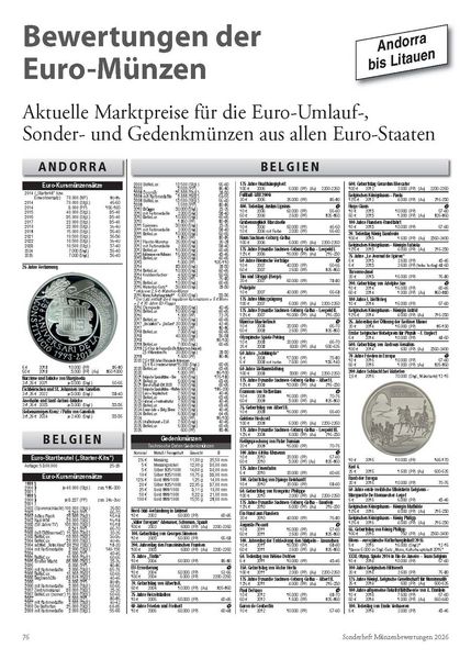 Produktbild: Münzenbewertungen Sonderheft 2026