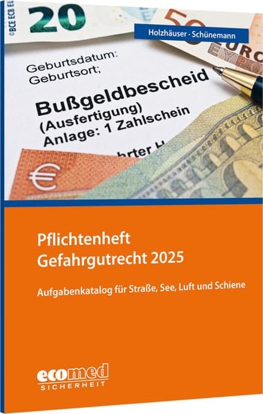 Produktbild: Pflichtenheft Gefahrgutrecht