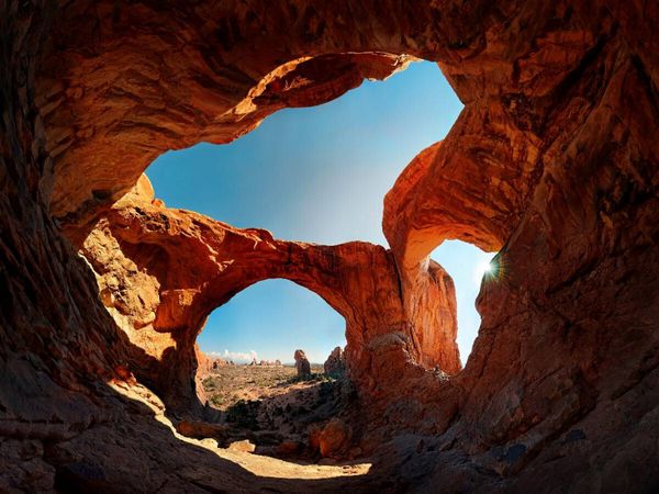 Produktbild: CALVENDO Puzzle Double Arch, Arches Nationalpark, USA | 1000 Teile Lege-Gr&ouml;&szlig;e 64x48cm Foto-Puzzle f&uuml;r gl&uuml;ckliche Stunden