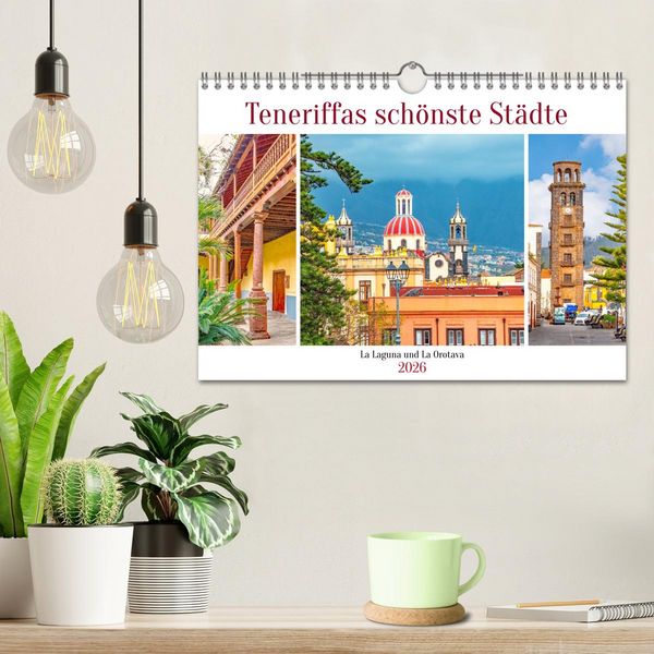Produktbild: Teneriffas sch&ouml;nste St&auml;dte - La Laguna und La Orotava (Wandkalender 2026 DIN A4 quer), CALVENDO Monatskalender