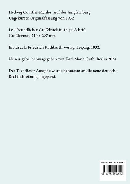 Produktbild: Auf der Jungfernburg (Gro&szlig;druck)