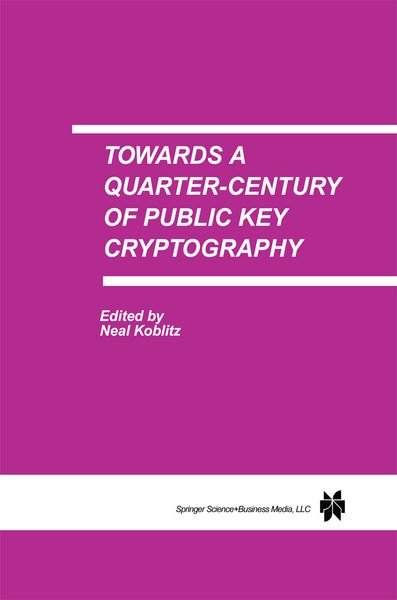 Produktbild: Towards a Quarter-Century of Public Key Cryptography