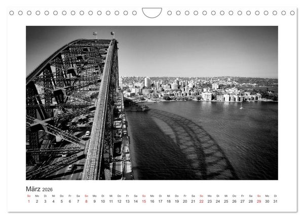 Produktbild: SYDNEY Monochrom (Wandkalender 2026 DIN A4 quer), CALVENDO Monatskalender