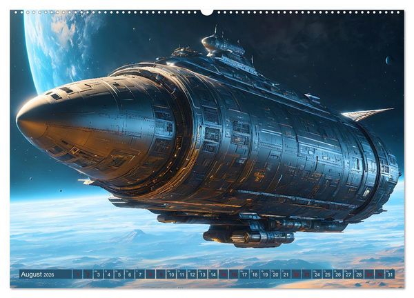 Produktbild: Alien Starships (Wandkalender 2026 DIN A2 quer), CALVENDO Monatskalender