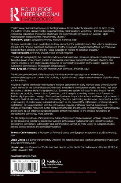 Produktbild: The Routledge Handbook of Parliamentary Administrations