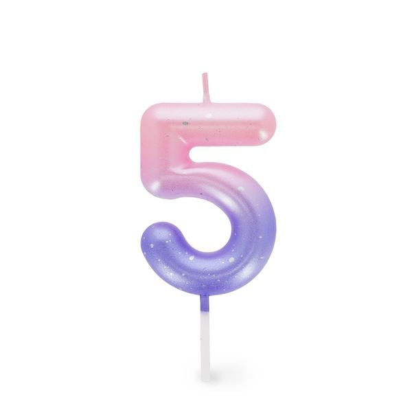 Legami Geburtstagskerze - Happy Birthday - Pink - 5