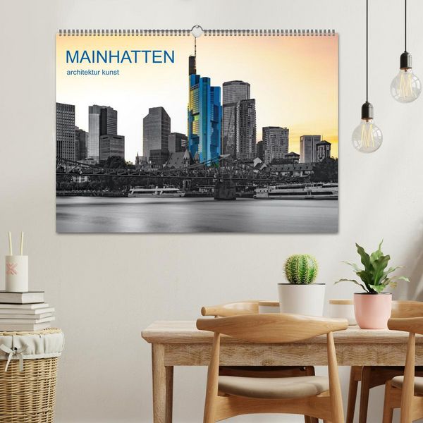 Produktbild: MAINHATTEN architektur kunst (Wandkalender 2026 DIN A2 quer), CALVENDO Monatskalender