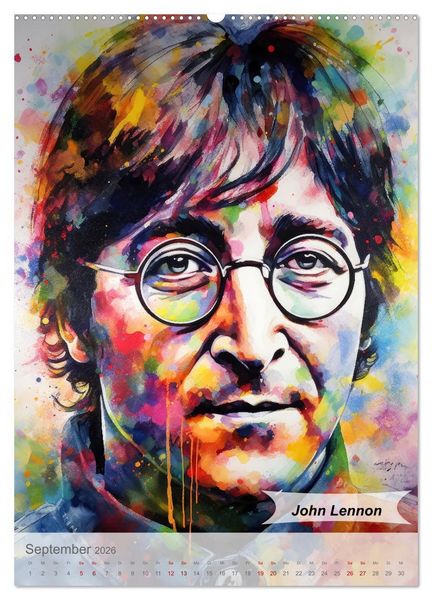 Produktbild: POP Legenden in Pop-Art (Wandkalender 2026 DIN A2 hoch), CALVENDO Monatskalender