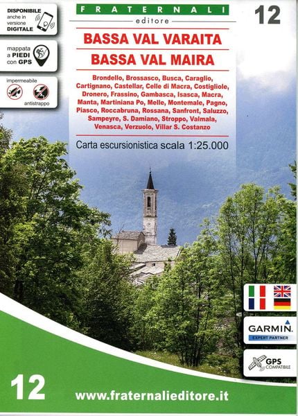 Produktbild: Bassa Valle Varaita - Bassa Valle Maira 1 : 25 000