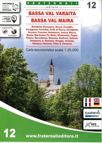 Produktbild: Bassa Valle Varaita - Bassa Valle Maira 1 : 25 000