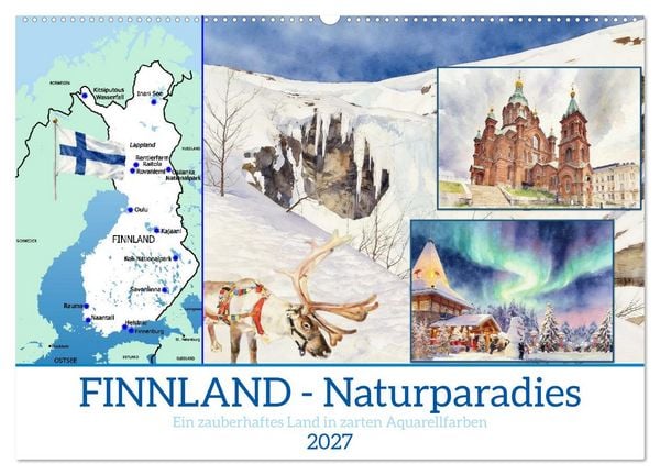 Produktbild: Finnland - Naturparadies (Wandkalender 2027 DIN A2 quer), CALVENDO Monatskalender