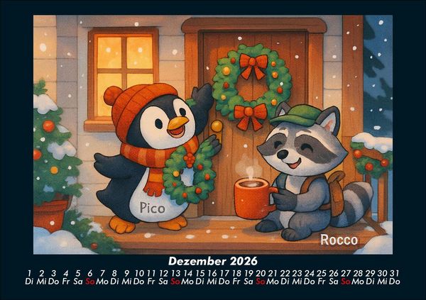 Produktbild: Pico & Rocco bauen ein Haus 2026 Fotokalender DIN A5