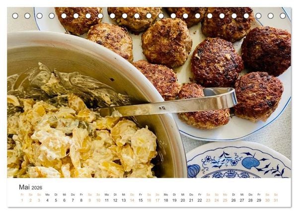 Produktbild: K&uuml;chenkalender - lecker durch dieses Jahr (Tischkalender 2026 DIN A5 quer), CALVENDO Monatskalender