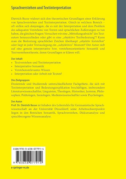 Produktbild: Sprachverstehen und Textinterpretation