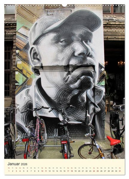 Produktbild: Berlin StreetArt Classics (Wandkalender 2026 DIN A2 hoch), CALVENDO Monatskalender