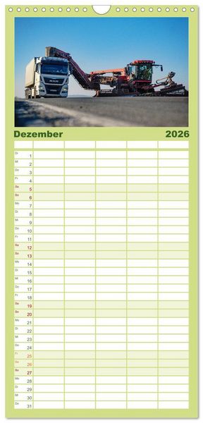 Produktbild: Familienplaner 2026 - Moderne Landtechnik mit 5 Spalten (Wandkalender, 21 x 45 cm) CALVENDO