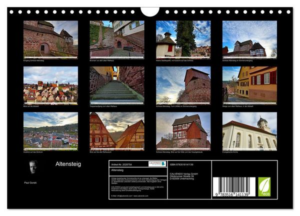 Produktbild: Altensteig (Wandkalender 2026 DIN A4 quer), CALVENDO Monatskalender