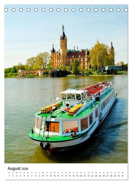 Produktbild: SCH&Ouml;NES SCHWERIN (Tischkalender 2026 DIN A5 hoch), CALVENDO Monatskalender