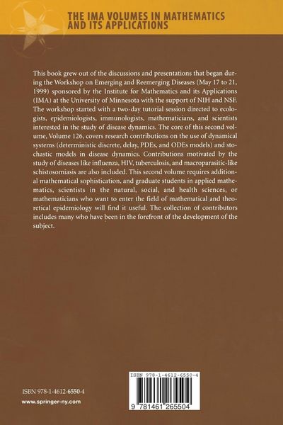 Produktbild: Mathematical Approaches for Emerging and Reemerging Infectious Diseases: Models, Methods, and Theory