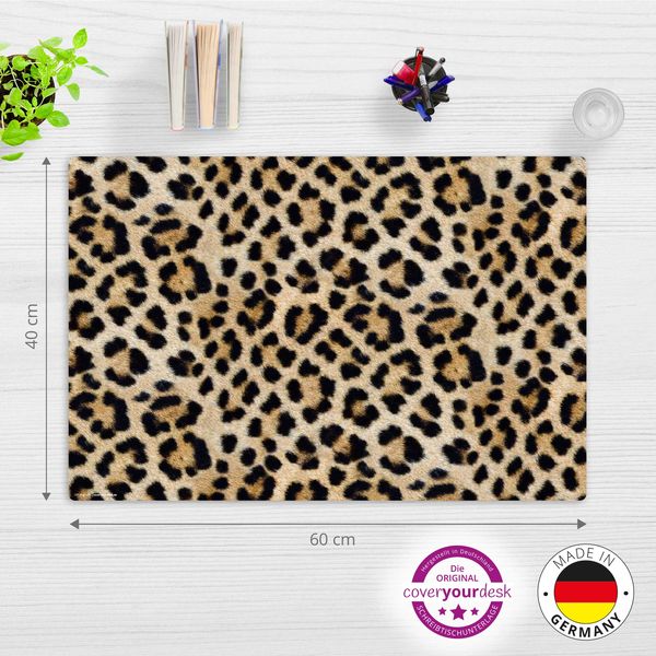 Produktbild: Cover-your-desk Schreibtischunterlage f&uuml;r Kinder Leopardenfell, aus hochwertigem Vinyl , 60 x 40 cm