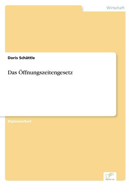 Produktbild: Das &Ouml;ffnungszeitengesetz