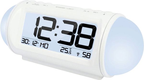 Produktbild: Techno Line WT 499 Funk Wecker Weiß Alarmzeiten 2