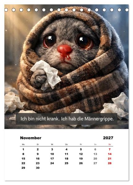 Produktbild: Tier-isch wahr! (Tischkalender 2027 DIN A5 hoch), CALVENDO Monatskalender
