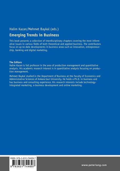 Produktbild: Emerging Trends in Business
